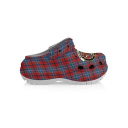 ScotsTee Shop Scottish Wishart Dress Ancient Crest Women's Tartan Height Increasing Clogs