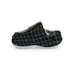 ScotsTee Shop Scottish McNeil of Barra Modern Crest Women's Tartan Height Increasing Clogs