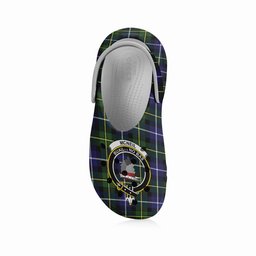 ScotsTee Shop Scottish McNeil of Barra Modern Crest Women's Tartan Height Increasing Clogs