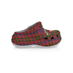 ScotsTee Shop Scottish McDonald of Glenaladale Ancient Crest Women's Tartan Height Increasing Clogs