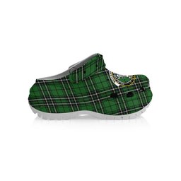 ScotsTee Shop Scottish MacLean of Duart Hunting Ancient Crest Women's Tartan Height Increasing Clogs