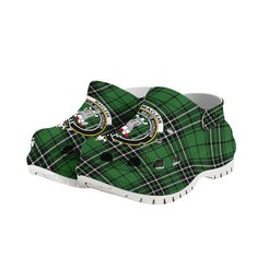 ScotsTee Shop Scottish MacLean of Duart Hunting Ancient Crest Women's Tartan Height Increasing Clogs