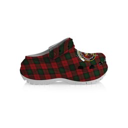 ScotsTee Shop Scottish Stewart of Atholl Crest Women's Tartan Height Increasing Clogs