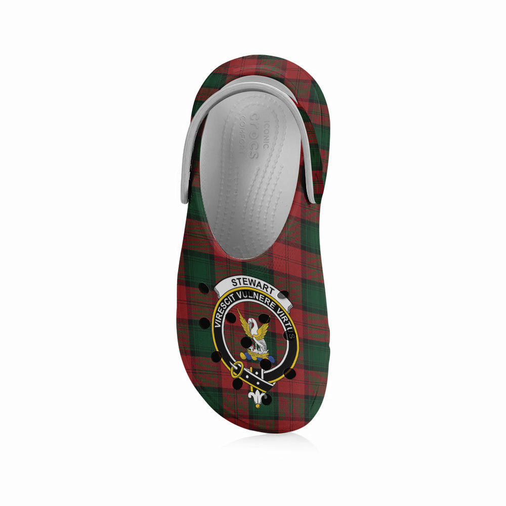 ScotsTee Shop Scottish Stewart of Atholl Crest Women's Tartan Height Increasing Clogs