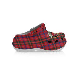 ScotsTee Shop Scottish MacDonald of Glenaladale Modern Crest Women's Tartan Height Increasing Clogs