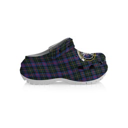 ScotsTee Shop Scottish McCallum of Berwick Modern Crest Women's Tartan Height Increasing Clogs