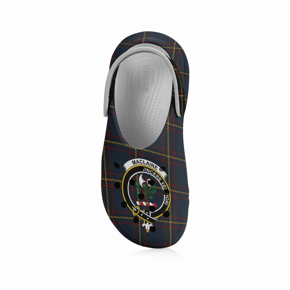 ScotsTee Shop Scottish MacLaine of Lochbuie Hunting Crest Women's Tartan Height Increasing Clogs