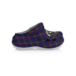 ScotsTee Shop Scottish MacLaine of Lochbuie Crest Women's Tartan Height Increasing Clogs