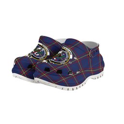 ScotsTee Shop Scottish MacLaine of Lochbuie Crest Women's Tartan Height Increasing Clogs