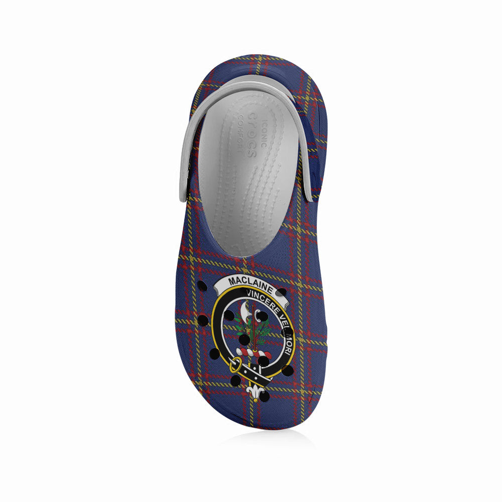 ScotsTee Shop Scottish MacLaine of Lochbuie Crest Women's Tartan Height Increasing Clogs