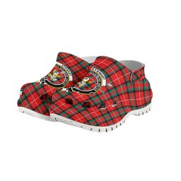ScotsTee Shop Scottish Stewart Stuart of Bute Crest Women's Tartan Height Increasing Clogs