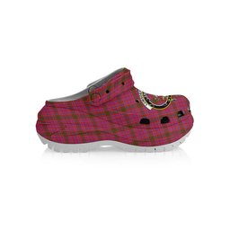 ScotsTee Shop Scottish Lumsden of Clova Ancient Crest Women's Tartan Height Increasing Clogs
