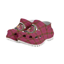 ScotsTee Shop Scottish Lumsden of Clova Ancient Crest Women's Tartan Height Increasing Clogs
