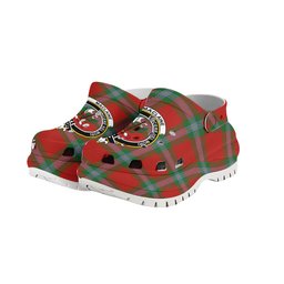 ScotsTee Shop Scottish MacLaine of Loch Buie Ancient Crest Women's Tartan Height Increasing Clogs