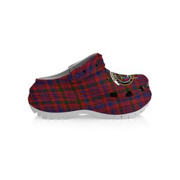 ScotsTee Shop Scottish Murray of Tullibardine Crest Women's Tartan Height Increasing Clogs
