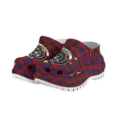 ScotsTee Shop Scottish Murray of Tullibardine Crest Women's Tartan Height Increasing Clogs