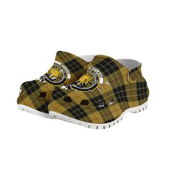 ScotsTee Shop Scottish McLeod of Lewis Ancient Crest Women's Tartan Height Increasing Clogs
