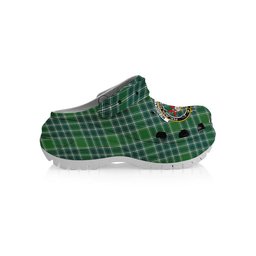 ScotsTee Shop Scottish McDonald Lord of the Isles Hunting Ancient Crest Women's Tartan Height Increasing Clogs