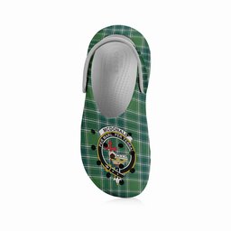 ScotsTee Shop Scottish McDonald Lord of the Isles Hunting Ancient Crest Women's Tartan Height Increasing Clogs