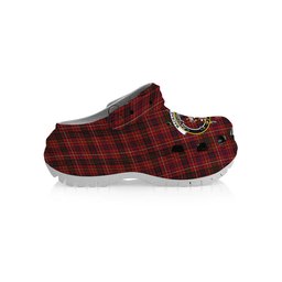 ScotsTee Shop Scottish MacRae of Inverinate Crest Women's Tartan Height Increasing Clogs