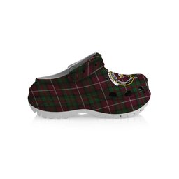 ScotsTee Shop Scottish Stewart of Bute Hunting Crest Women's Tartan Height Increasing Clogs