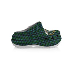 ScotsTee Shop Scottish Hunter of Peebleshire Ancient Crest Women's Tartan Height Increasing Clogs