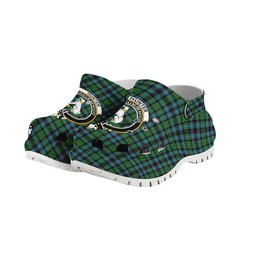 ScotsTee Shop Scottish Hunter of Peebleshire Ancient Crest Women's Tartan Height Increasing Clogs