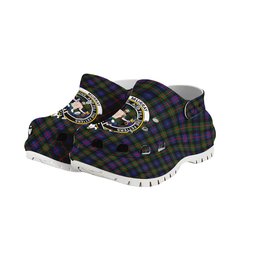 ScotsTee Shop Scottish Murray of Atholl Modern Crest Women's Tartan Height Increasing Clogs