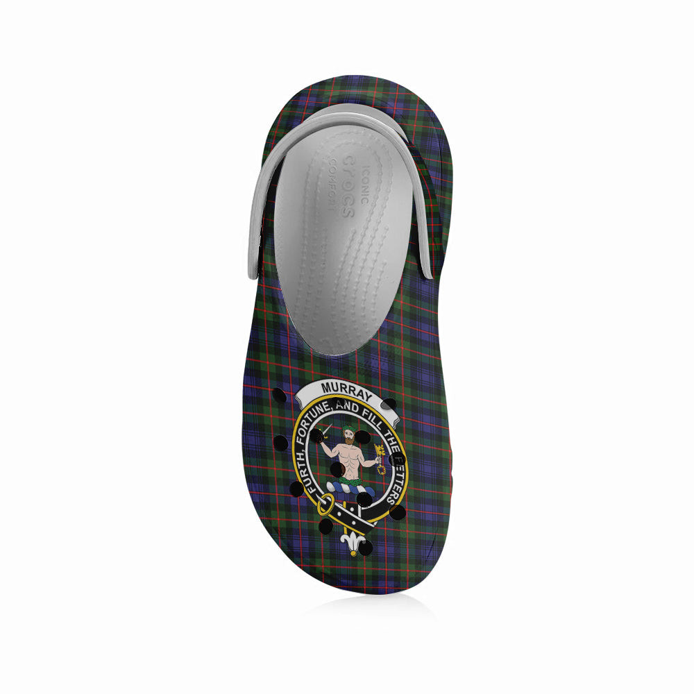 ScotsTee Shop Scottish Murray of Atholl Modern Crest Women's Tartan Height Increasing Clogs