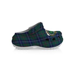 ScotsTee Shop Scottish Irvine of Bonshaw Tower Modern Crest Women's Tartan Height Increasing Clogs