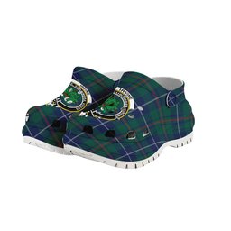 ScotsTee Shop Scottish Irvine of Bonshaw Tower Modern Crest Women's Tartan Height Increasing Clogs