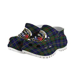 ScotsTee Shop Scottish MacLeod of Harris Modern Crest Women's Tartan Height Increasing Clogs