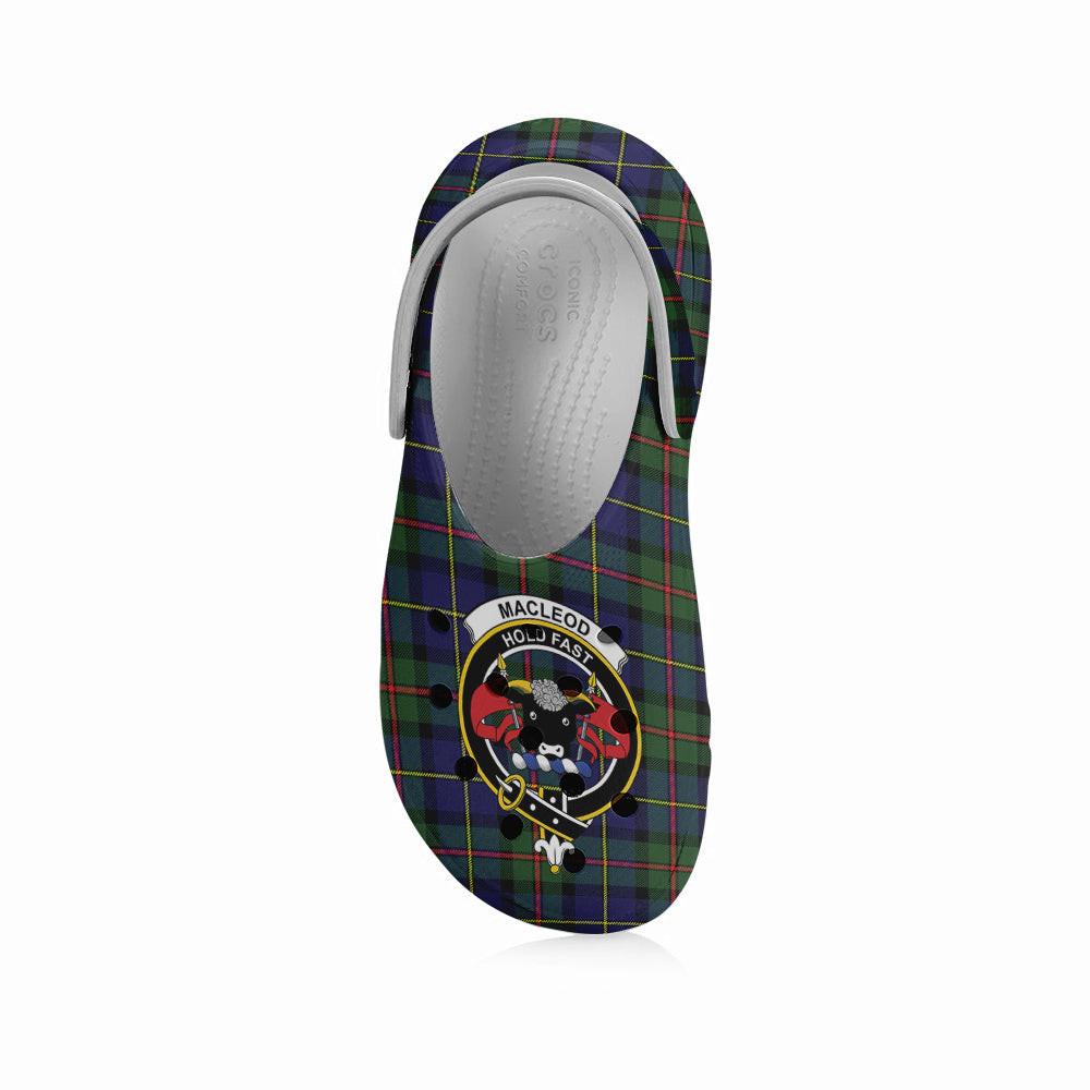 ScotsTee Shop Scottish MacLeod of Harris Modern Crest Women's Tartan Height Increasing Clogs