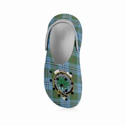 ScotsTee Shop Scottish Irvine of Glentulchan Modern Crest Women's Tartan Height Increasing Clogs