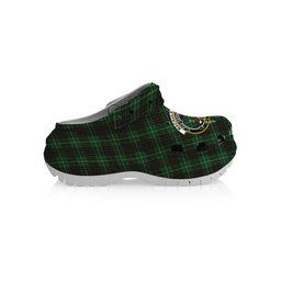 ScotsTee Shop Scottish MacAuley of Lewis Crest Women's Tartan Height Increasing Clogs