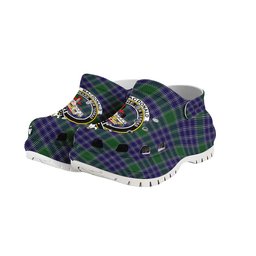 ScotsTee Shop Scottish MacDonald Lord of the Isles Hunting 2 Crest Women's Tartan Height Increasing Clogs