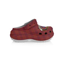 ScotsTee Shop Scottish Stirling of Keir Ancient Crest Women's Tartan Height Increasing Clogs