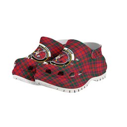 ScotsTee Shop Scottish Shaw of Tordarroch Modern Crest Women's Tartan Height Increasing Clogs
