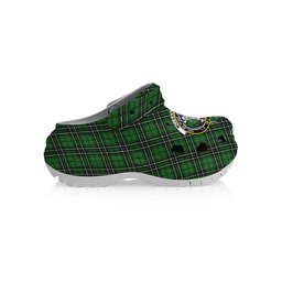 ScotsTee Shop Scottish McLean of Duart Hunting Ancient Crest Women's Tartan Height Increasing Clogs