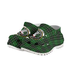 ScotsTee Shop Scottish McLean of Duart Hunting Ancient Crest Women's Tartan Height Increasing Clogs