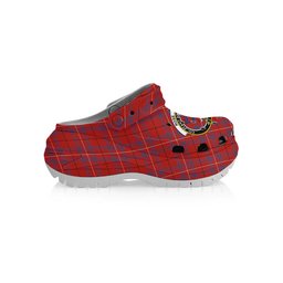ScotsTee Shop Scottish Rose of Kilravock Ancient Crest Women's Tartan Height Increasing Clogs