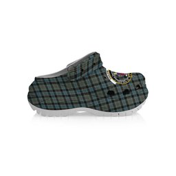 ScotsTee Shop Scottish Ogilvie of Inverarity – VS 1 Crest Women's Tartan Height Increasing Clogs