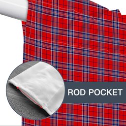 ScotsTee Shop Scottish American National Tartan Tie Up Valance Curtain