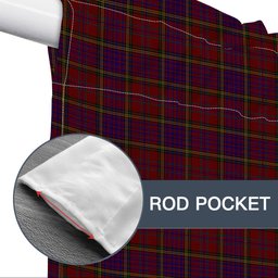 ScotsTee Shop Scottish Anderson of Kinnedear Red Tartan Tie Up Valance Curtain