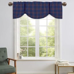 ScotsTee Shop Scottish Alexander of Menstry Modern Tartan Tie Up Valance Curtain