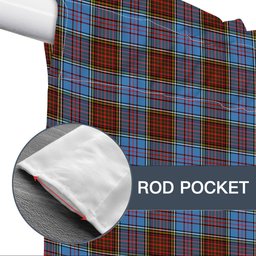ScotsTee Shop Scottish Anderson Modern Tartan Tie Up Valance Curtain