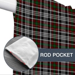 ScotsTee Shop Scottish Borthwick Dress Tartan Tie Up Valance Curtain