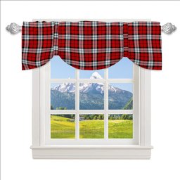 ScotsTee Shop Scottish Brodie Dress Modern Tartan Tie Up Valance Curtain