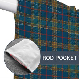 ScotsTee Shop Scottish Balfour Blue Ancient Tartan Tie Up Valance Curtain