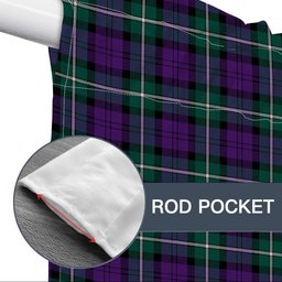 ScotsTee Shop Scottish Baillie Highland Society Modern Tartan Tie Up Valance Curtain